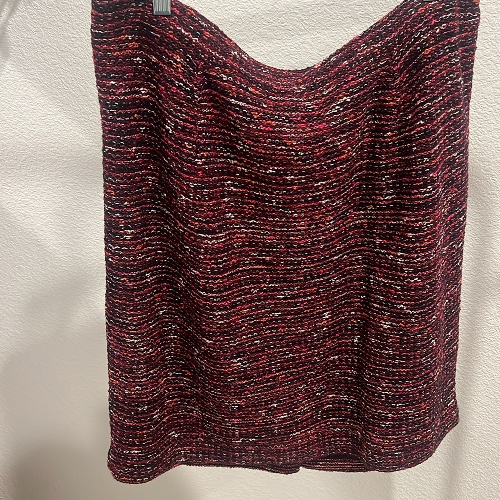 J. Jill Red and Black Mini Pencil Skirt for Night Out